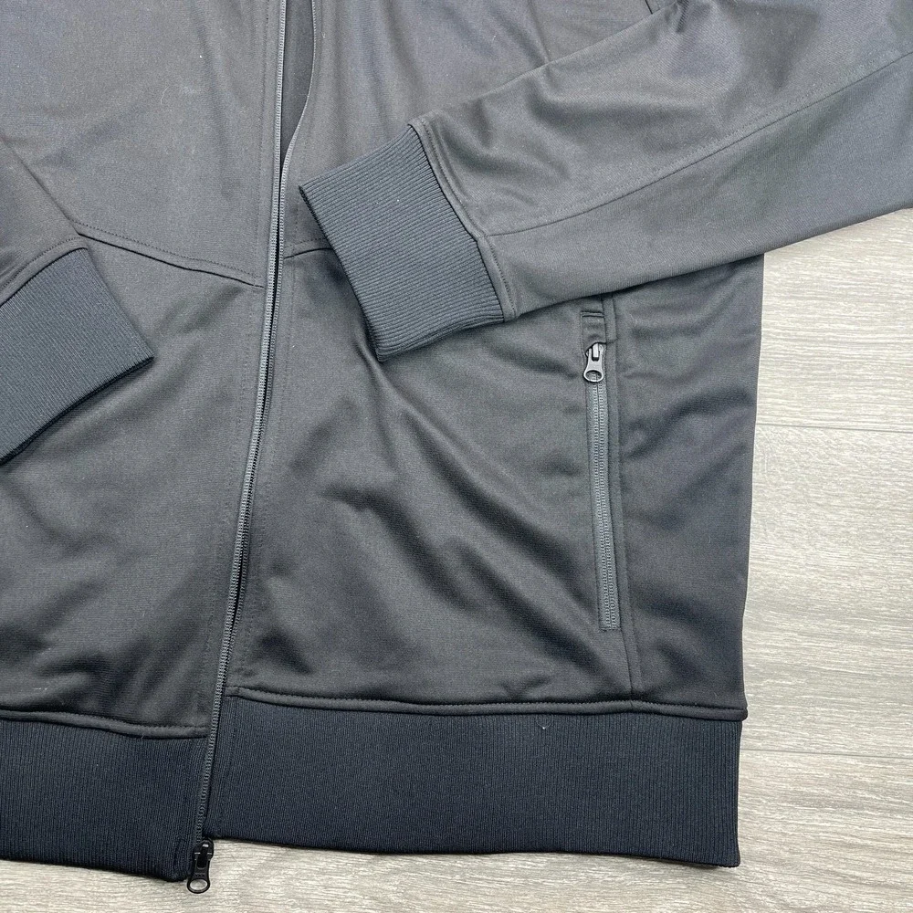 North Face Jacket Mens XL Black Tech Full Zip Fleece Cadet Collar Zip Pockets